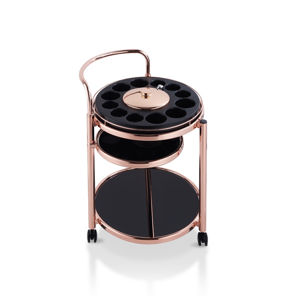 Viola Contemporary Serving Cart Rose Gold - HOMES: Inside + Out