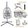 Lirago Heavy-Duty Iron Hanging Chair with Wicker Weave Single Person Swing for Indoor/Outdoor Use  36.61"W * 37"L * 78.74"H - 3 of 4
