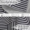 Large Washable Area Rug Modern Abstract Striped Carpet for Living Room Bedroom Dining Room Office, Non-Slip Low-Pile Easy Care - 3 of 4