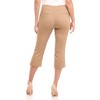 Rekucci Women's Pull-On Mid-Rise Straight-Leg Capri Pants with Tummy Control and Hidden Pocket - 3 of 4