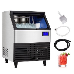 Commercial Ice Machine, Cuisinaid Commercial Ice Maker 176LBS/24H Stainless Steel Under Counter Ice Machine - 1 of 4