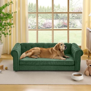 Kumasinova Extra Large Dog Bed,Modern Dog Couch with Linen Fabric,Elevated Dog Bed for Giant Breeds,Orthopedic Pet Bed up to 130 lbs - 1 of 4