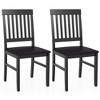 Heynemo Wooden Dining Chairs Set of 2, Modern Dining Chairs with Solid Wood Legs, 350LBS Capacity, Faux Leather Accent Side Seat for Kitchen - 2 of 4