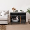 Tangkula Cat Litter Box Enclosure w/ Scratching Pad End Table Nightstand Hidden Washroom - 2 of 4