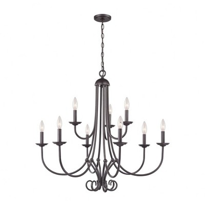 Williamsport Oil Rubbed Bronze 9-Light Traditional Metal Chandelier