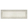 2x6FT Modern Washable Area Rug, Bordered Throw Carpet with Non Slip Backing, Low Pile Stain Resistant Floor Carpet for Home, Beige - 3 of 4