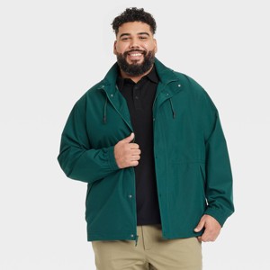 Men's Hooded Rain Coat - Goodfellow & Co™ - 1 of 3