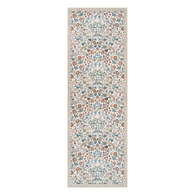 Lahome GST Intricate Floral Abundance Short Pile Velvet Rectangular Indoor Area Rug