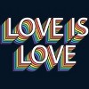 Adult Design By Humans Retro Love Is Love Pride By DudleyjazT-Shirt - 2 of 2