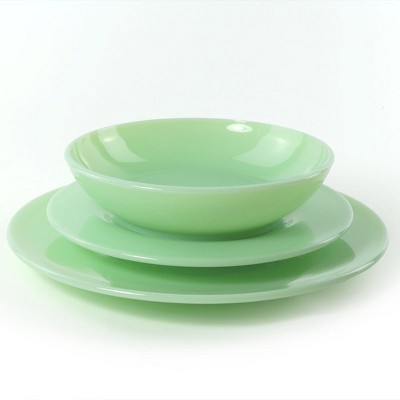 Jadeite Green Glass 7.25" Handcrafted Cereal Bowl