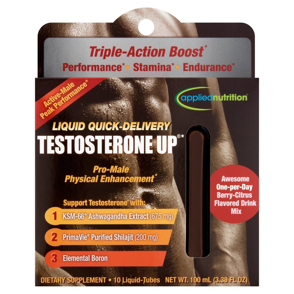Photos - Vitamins & Minerals Applied Nutrition Liquid Quick Testosterone Up Supplements - 10ct 