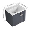 Modern Bathroom Vanity Cabinet With Sink, Wall Mounted Floating Bathroom Vanity And Sink Combo With Soft-Close Door - 3 of 3