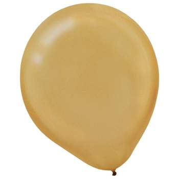 Amscan Pearlized Latex Balloons Packaged 12'' 16/Pack Gold 15 Per Pack (113253.19)