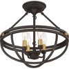 Quoizel Lighting Sergeant 4 - Light Semi-Flush Mount in  Western Bronze - 3 of 4