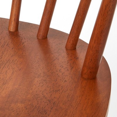 Walnut High Back Windsor Arm Chairs Set of 2