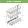 LOVMOR Pull Out Spice Rack with Wooden Handle for Narrow Cabinet (8?" W X 21" D),3 Tier Slide Out Cabinet Organizer - 3 of 4