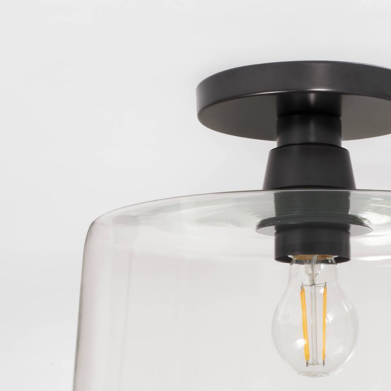 Glass Semi Flushmount Ceiling Light Black - Threshold&#8482; designed with Studio McGee, 5 of 11