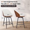 Modern Swivel Bar Stools Set of 2 - 26 Inch Counter Height with Back, 360¡ã Rotating Upholstered Stools for Kitchen Island, 330Lbs Capacity - 3 of 4