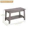 Coffee Table, 31.5" Modern Farmhouse Coffee Table with Storage Shelf, Compact Two-Tier Living Room Table, Easy Assembly MDF & PB Board Design - 4 of 4