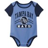 MLB Tampa Bay Rays Infant Boys' 3pk White Bodysuit - 3 of 4