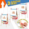 Aobox Double Sided Wooden Kids Easel Adjustable Height with 100 Accessories Magnetic Chalkboard Painting Board Paper Rolls Art Supplies Storage - 4 of 4