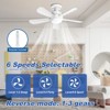 Aoibox 22-in Screw-in Ceiling Fan Light with Remote, 3 Color Tones, Reversible Motor for Home, Bedroom, Living Room, Kitchen, Garage - 4 of 4