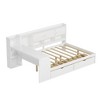 Wooden L-Shape Daybed with Seven Storage Cabinets and Two Storage Drawers, Multi-functional Bed with Study Desk and Built-in Bookshelf - 4 of 4