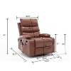 NicBex PU Leather Lift Recliner Chair for Elderly,Massage Chairs with Vibration Massage and Lumbar Heating,Reclining Chairs for Living Room - 3 of 4