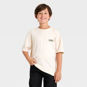 Boys' Pokemon Short Sleeve Oversized Drop Shoulder Front and Back