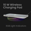 iJoy 10W Wireless Charger with RGB Lights - Qi Charger with RGB Gaming Lights (Black) - 4 of 4