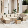 vidaXL Garden Sofa Set Beige, Cream White - 2 of 4