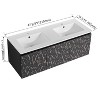 48''/24"/30"W Floating Wall-Mounted Bathroom Vanity with Unique Pattern Finish & Soft-Close Cabinet Door 4S - ModernLuxe - 4 of 4