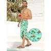 HAPPY BAY Men's Swimwear Cotton Linen Effect Summer Sarong Cover Up Swimsuit Wrap Sulu Pareo Beachwear for Men One Size Green, Tree - 2 of 4