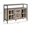 NicBex Industrial Sideboard Cabinet Farmhouse 47.3 Inch Coffee Bar Storage Cabinet with 2 Drawers and Adjustable Shelves for Kitchen,Living Room,Gray - 3 of 4