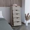 NicBex 42.40"H Simple Cut Out Handles Storage Dresser for Bedroom with 5 Drawers - 4 of 4