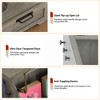 Pet Feeder Station with 2 Raised Bowls, 35.2 Inch Dog Food Storage Cabinet with Flip Top, Pet Toy Organizer for Large, Medium, Small Dogs - 3 of 4