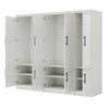 Keloyid White Wood 78.75 in. Armoire with 10 Doors - 4 of 4