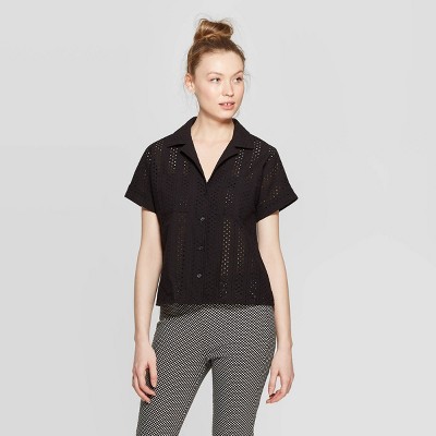 black button up shirt womens target