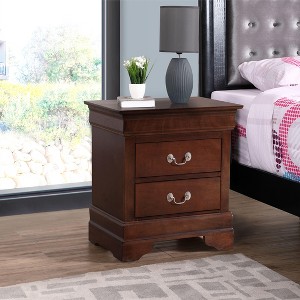 NicBex Classic Nightstand with 2 Drawers End table with Metal Handles Modern Bedside Table for Living Room, Bedroom, Study - 1 of 4
