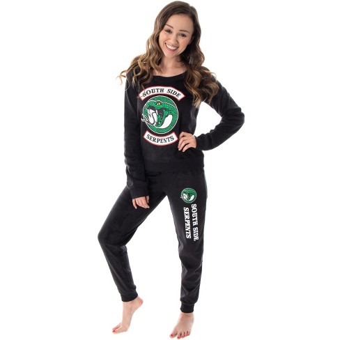 Riverdale Juniors' Southside Serpents 2 Piece Fleecy Jogger Pajama Set Serpents Ouroboros Logo - image 1 of 4