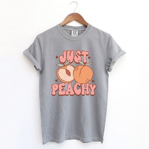 Simply Sage Market Women's Just Peachy Colorful Peach Short Sleeve Garment Dyed Tee - 1 of 1