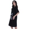 Just Love Womens Nightgown - Short Sleeve Henley Oversized Sleepwear Gown - 2 of 3