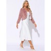 INSPIRE CHIC Women's Long Sleeve Open Front Cropped Winter Faux Fur Jacket - 4 of 4
