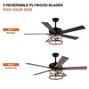 Parrot Uncle 52" Black Indoor Wood Beaded Ceiling Fan, Bohemian - 3 of 4