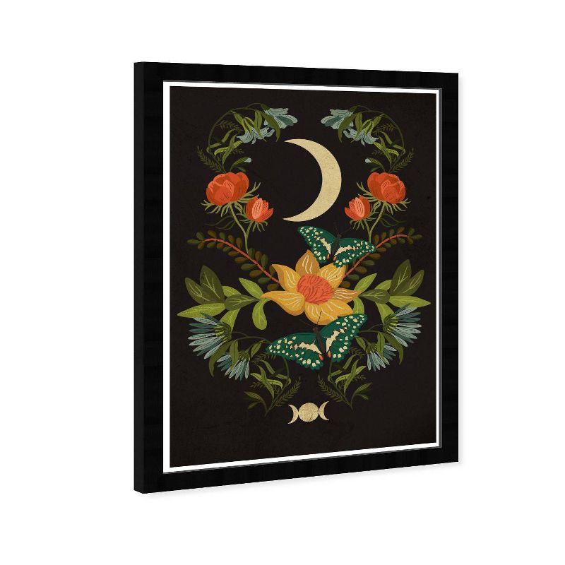 15&#34; x 21&#34; Flourishing Moon Floral and Botanical Framed Wall Art Print Black - Wynwood Studio, 3 of 8