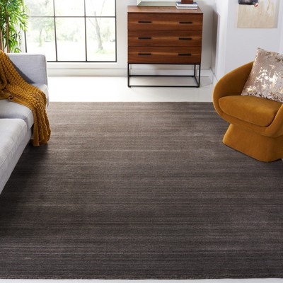 Charcoal Hand-Knotted Wool 6' x 9' Area Rug