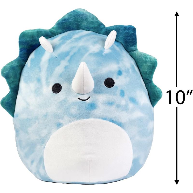 Squishmallow New 10" Jerome The Blue Triceratops - Official Kellytoy 2022 Plush - Soft and Squishy Dinosaur Stuffed Animal Toy - Great Gift for Kids, 3 of 4