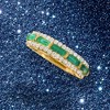 Ross-Simons 0.80 ct. t.w. Emerald and .41 ct. t.w. Diamond Ring in 14kt Yellow Gold - 4 of 4