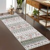 Boho Floral Washable Area Rug - Foldable Thin Non-Slip Carpet, Stain Resistant Non-Shedding Mat for Living Room, Bedroom, Kitchen Dining Room Decor - 2 of 4