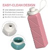 Link Collapsible 20oz Water Bottle Silicone Lightweight Foldable Portable Water Bottle Reusable Leakproof for Travel Camping Hiking Cycling & More - 4 of 4